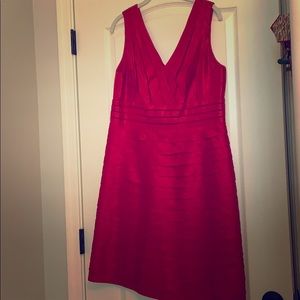 Adrianna Papell red cocktail dress.